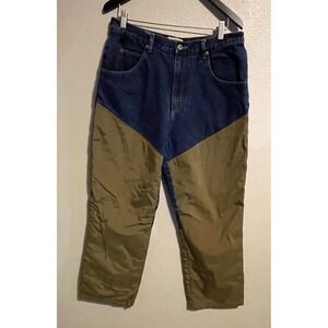 Saf-T-Bak‎ Men's Hunting Pants 34x30 Blue Denim Olive Green Nylon Insulated
